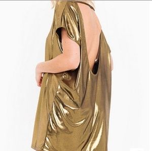 Metallic Jersey Short Sleeved Tunic